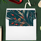 "Winter Pine | Set of 25 Envelope Liners" - Envelope Liners in green by Nikki Turner
