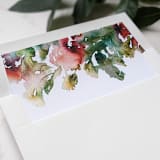 "Bleeding Roses Watercolor Envelope Liner | Set of 10" - Envelope Liners in white by Campofiore Paper Studio