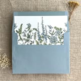 "Bluebell flower botanical printed envelope liner for A7 square flap envelope | pack of 10" - Envelope Liners in blue by Ivory Invitations