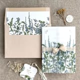"Bluebell flower botanical printed envelope liner for A7 square flap envelope | pack of 10" - Envelope Liners in blue by Ivory Invitations