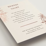 "Regal Mehndi" - Foil-Pressed Mehndi Invitations in Champagne Rose by Oma N. Ramkhelawan - Detail