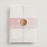 "Gilded Henna" - Foil-Pressed Mehndi Invitations in Lily by Mansi Verma - Assembled with Vellum Wrap and Wax Seal