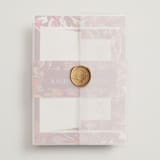 "Bright abstract" - Foil-Pressed Mehndi Invitations in Sangria by Jessica Corliss - Assembled with Vellum Wrap and Wax Seal