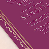 "Amber Palace" - Foil-Pressed Mehndi Invitations in Garnet by Chris Griffith - Detail