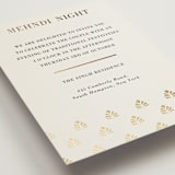 "Henna Stamp" - Foil-Pressed Mehndi Invitations in Champagne by Oma N. Ramkhelawan - Detail