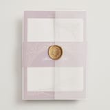 "Zardozi" - Foil-Pressed Mehndi Invitations in Amethyst by Mansi Verma - Assembled with Vellum Wrap and Wax Seal