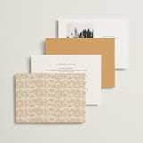 "Marigold" - Foil-Pressed Mehndi Invitations in Ochre by Hannah Bowman - Back of Card Options