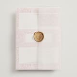 "AMAYA" - Mehndi Invitations in Blush by Kanika Mathur - Assembled with Vellum Wrap and Wax Seal