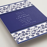 "Topkapi" - Mehndi Invitations in Cobalt by Nazia Hyder - Detail