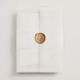 "Extravagant" - Mehndi Invitations in Natural by Jessie Steury - Assembled with Vellum Wrap and Wax Seal