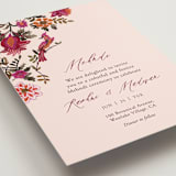 "Indian floral chintz lush" - Mehndi Invitations in Ivory by Caroline Bonne Muller - Detail