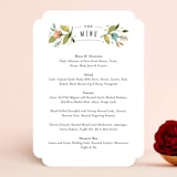 "Floral Ampersand" - Menus in Sea Breeze by Jennifer Wick - Front