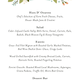 "Floral Ampersand" - Menus in Sea Breeze by Jennifer Wick - Detail