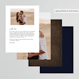 "Outside" - Menus in Navy by Rebecca Bowen - Back of Card Options