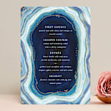 "Gilt Agate" - Menus in Navy by Kaydi Bishop - Front
