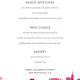 "Skyline-San Francisco" - Menus in Fuchsia by Laura Condouris - Detail