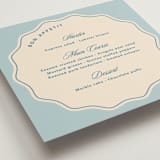 "Wavy chic" - Menus in Aqua by Creo Study - Detail