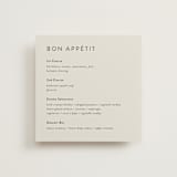 "First Look" - Menus in Ash by Kelly Williams - Front