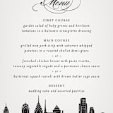"Big City - Philadelphia" - Menus in Light Taupe by Hooray Creative - Detail