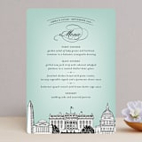 "Big City - Washington DC" - Menus in Mint Green by Hooray Creative - Front