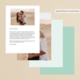 "Passport" - Menus in Seafoam by Sarah Curry - Back of Card Options