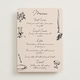 "tablescape drawing" - Menus in Black Dahlia by Cass Loh - Front