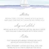 "Set Sail" - Menus in Mediterranean by Sarah Brown - Detail