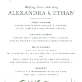 "Simple Sprigs" - Menus in Fern by Erin Deegan - Detail