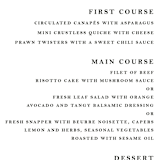 "Sophistotype" - Menus in Sea Salt by Snow and Ivy - Detail