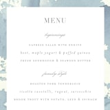 "Reverie" - Menus in Periwinkle by Sara Hicks Malone - Detail