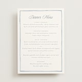 "Wildflower Corners" - Menus in Bluebell by Everett Paper Goods - Front
