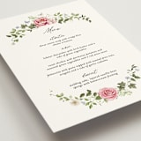 "Ornate" - Menus in Peony by Sarah Knight - Detail