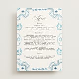 "Almafi" - Menus in Cerulean by Itsy Belle Studio - Front