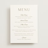 "Classic decorum" - Menus in Golden by Stacey Meacham - Front
