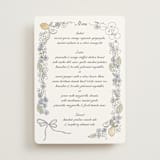 "Forget Me Nots" - Menus in Violet by Jenna Holcomb - Front