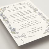 "Forget Me Nots" - Menus in Violet by Jenna Holcomb - Detail