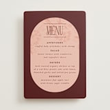 "Museum" - Menus in Burgundy by Nazia Hyder - Front
