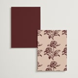 "Museum" - Menus in Burgundy by Nazia Hyder - Back of Card Options