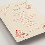 "Party On!" - Menus in Sangria Spark by Zove Ahhh - Detail