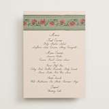 "Wedding Tapestry" - Menus in Coral Fern by Chris Griffith - Front