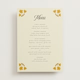 "Vintage Wildflowers" - Menus in Yolk by Morgan Kendall - Front