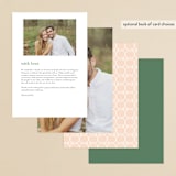 "Classic peonies" - Menus in Peach by Jennifer Wick - Back of Card Options