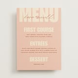 "Typographical Poster" - Menus in Blush by Stacey Day - Front