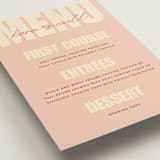 "Typographical Poster" - Menus in Blush by Stacey Day - Detail