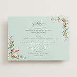"Tropical Crest" - Menus in Papaya by Susan Moyal - Front