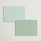 "Tropical Crest" - Menus in Papaya by Susan Moyal - Back of Card Options