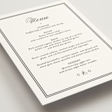 "Timeless Together" - Menus in Tuxedo by Carolyn MacLaren - Detail