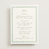 "Alento" - Menus in Celeste by Pati Cascino - Front