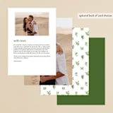 "Leaf Arc" - Menus in Sage by Ariel Rutland - Back of Card Options