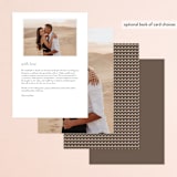"Sweet scallop" - Menus in Taupe by Annie Clark - Back of Card Options